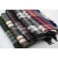 Fashion faux cashmere acrylic plaid long mens scarf